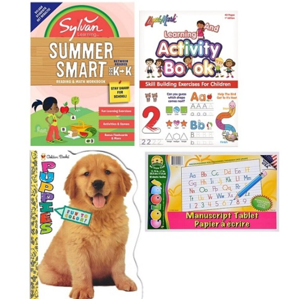 4 Pre-K Learning Activity Books
